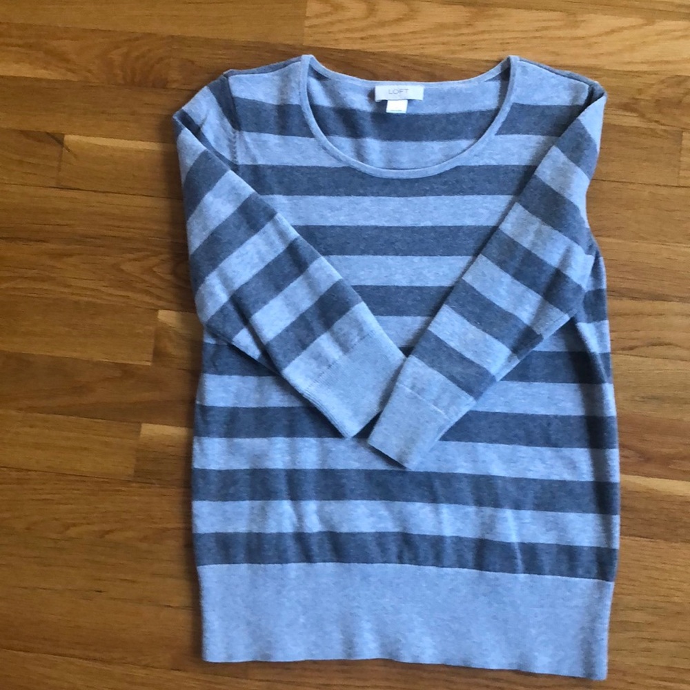 Grey striped sweater